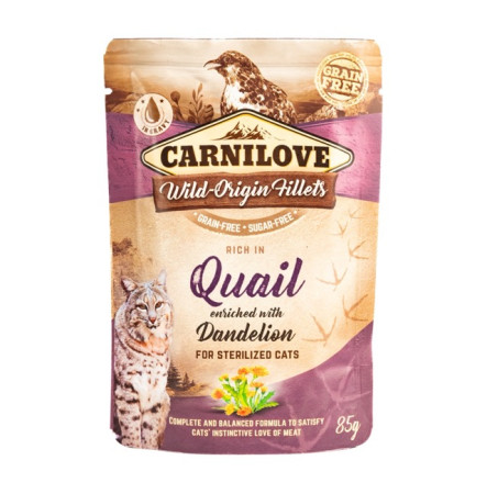Carnilove Rich In Quail with Dandelion Cat Sterilized 85 г